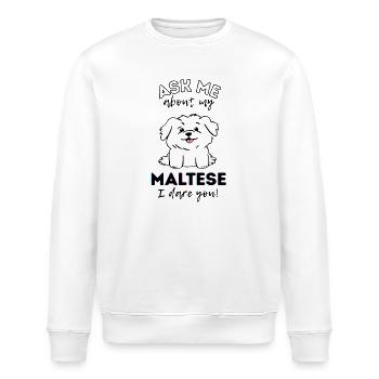 Mignon chien maltais de dessin animé - Adorable Puppy Love - Sweat bio ROLLER Stanley/Stella Unisexe - blanc - Devant - Nik (191cm)