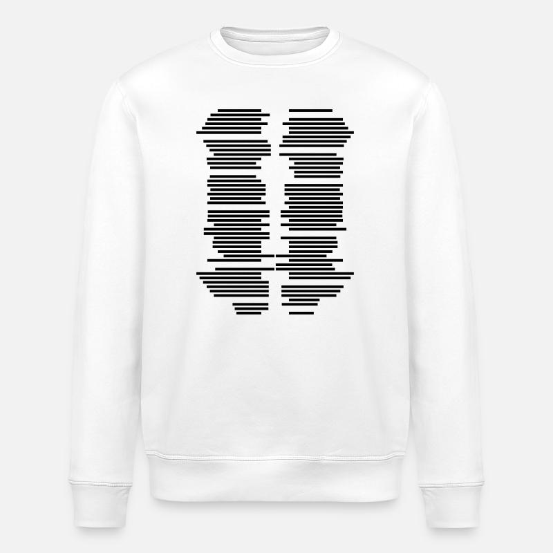 rayures graphique - Sweat bio ROLLER Stanley/Stella Unisexe - blanc