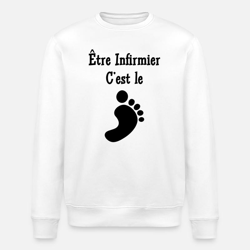 Nurse PKrankenschwester Infirmier Infirmière - Stanley/Stella ROLLER Unisex Organic Sweatshirt - white