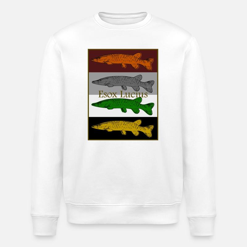 Buntes Hecht Design - Stanley/Stella Unisex Bio-Sweatshirt ROLLER - Weiß