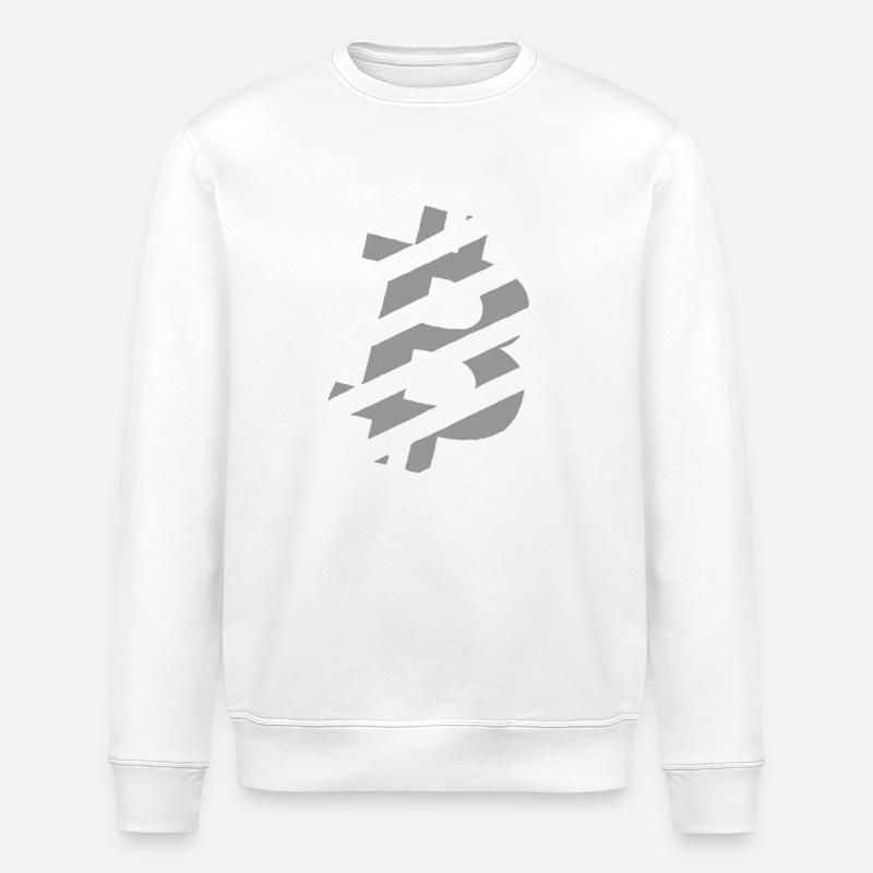 Bitcoin BTC Logo - Sweat bio ROLLER Stanley/Stella Unisexe - blanc