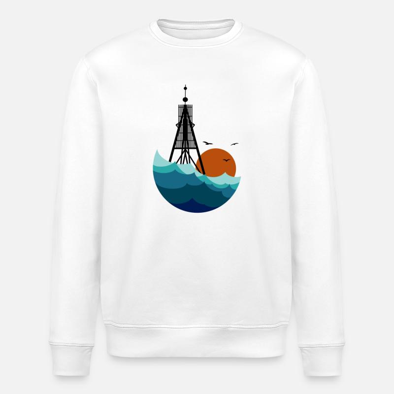 Bake n Sea - Stanley/Stella Unisex Bio-Sweatshirt ROLLER - Weiß