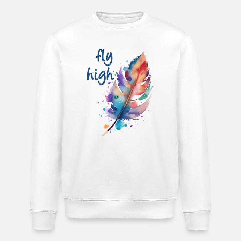 fly high - Stanley/Stella Unisex Bio-Sweatshirt ROLLER - Weiß