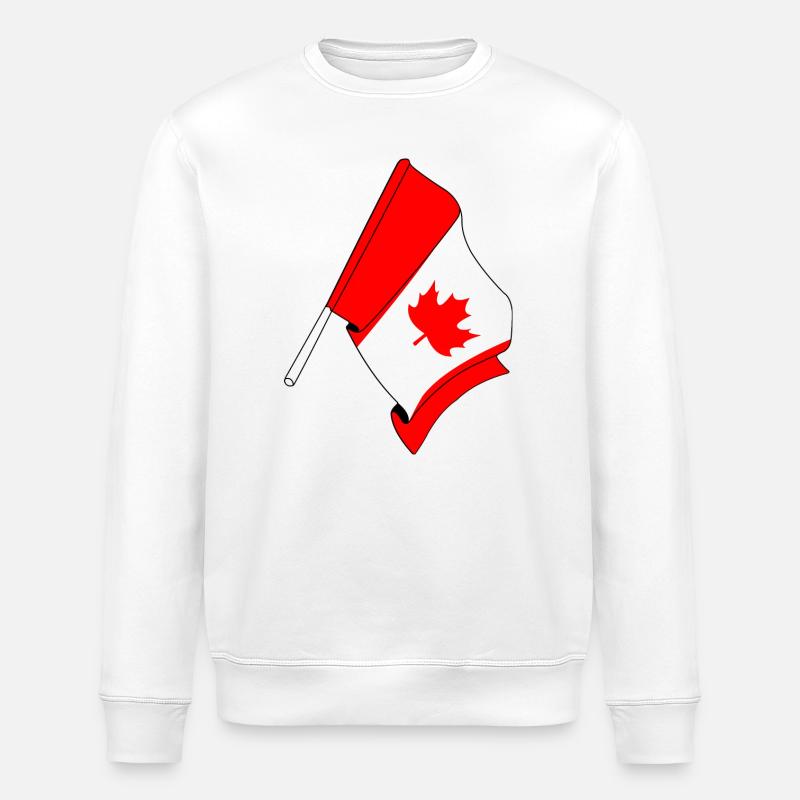 Flagge von Kanada - Stanley/Stella Unisex Bio-Sweatshirt ROLLER - Weiß