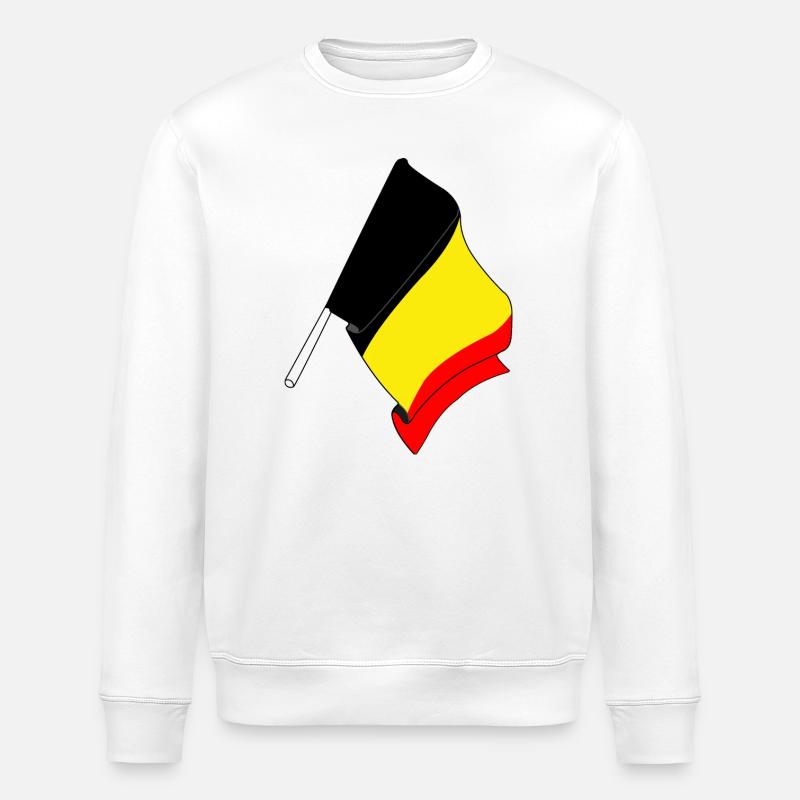 Flagge von Belgien - Stanley/Stella Unisex Bio-Sweatshirt ROLLER - Weiß