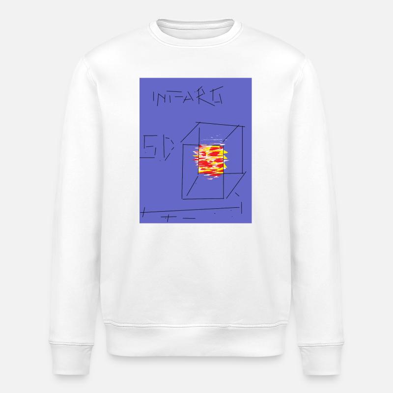 Kubische Flammengrafik - Stanley/Stella Unisex Bio-Sweatshirt ROLLER - Weiß