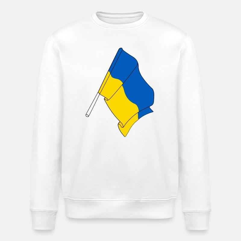 Drapeau Ukraine - Sweat bio ROLLER Stanley/Stella Unisexe - blanc
