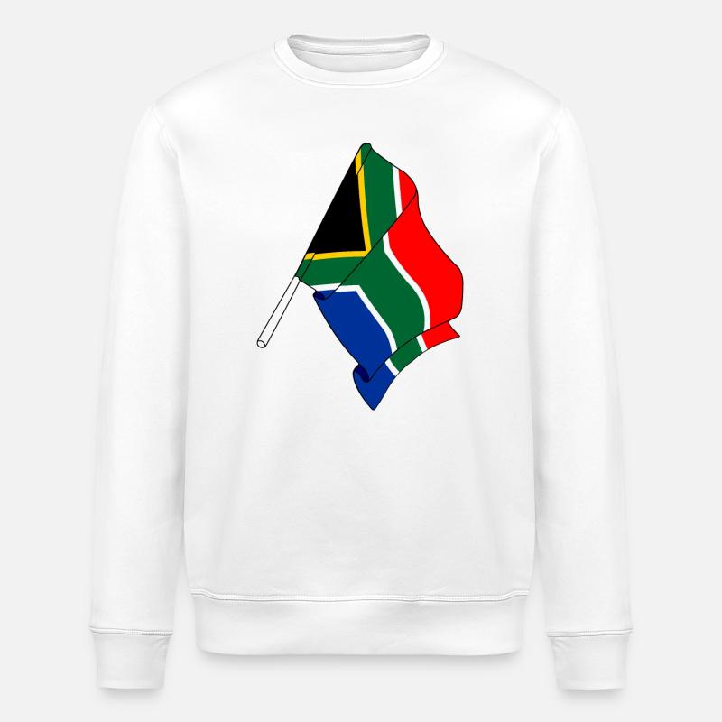 Drapeau Afrique du Sud - Sweat bio ROLLER Stanley/Stella Unisexe - blanc