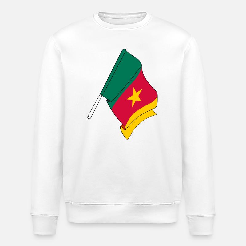 Drapeau Cameroun - Sweat bio ROLLER Stanley/Stella Unisexe - blanc