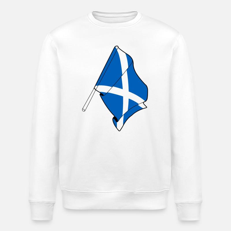 Flagge Schottland - Stanley/Stella Unisex Bio-Sweatshirt ROLLER - Weiß