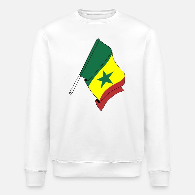 Drapeau du Sénégal - Sweat bio ROLLER Stanley/Stella Unisexe - blanc