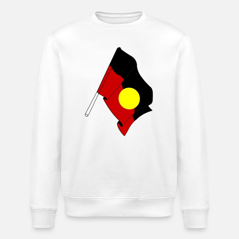Flagge der Aborigines - Stanley/Stella Unisex Bio-Sweatshirt ROLLER - Weiß