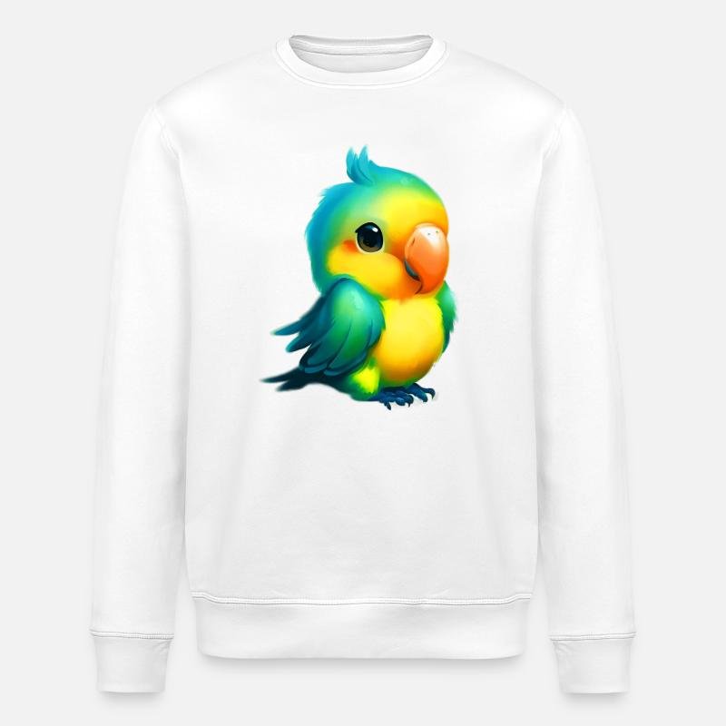 Papagei - Stanley/Stella Unisex Bio-Sweatshirt ROLLER - Weiß