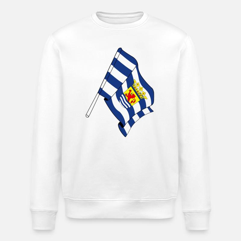 Drapeau de la province de Zélande - Sweat bio ROLLER Stanley/Stella Unisexe - blanc