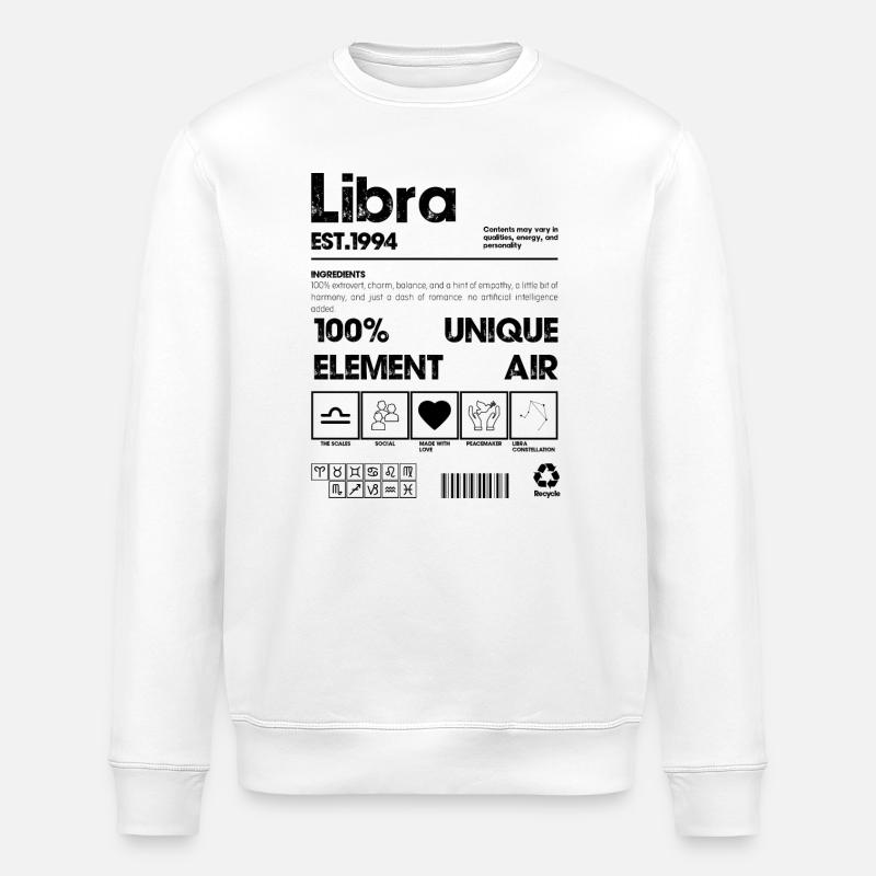Libra 1994 - Stanley/Stella ROLLER Unisex Organic Sweatshirt - white