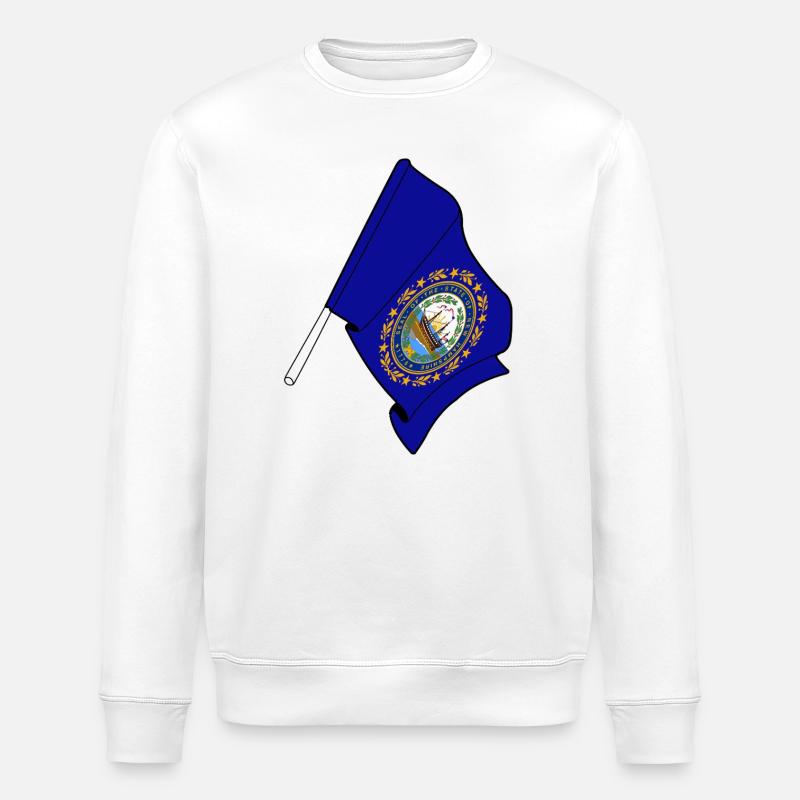 Drapeau du New Hampshire - Sweat bio ROLLER Stanley/Stella Unisexe - blanc