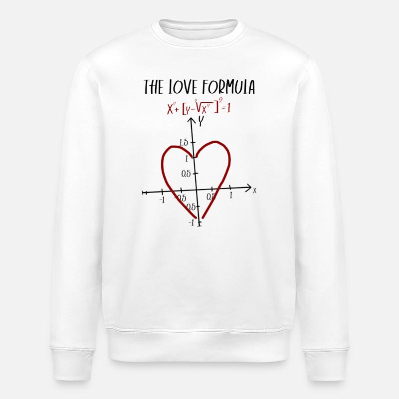 Algebra Herzgleichung Kunst - Stanley/Stella Unisex Bio-Sweatshirt ROLLER - Weiß
