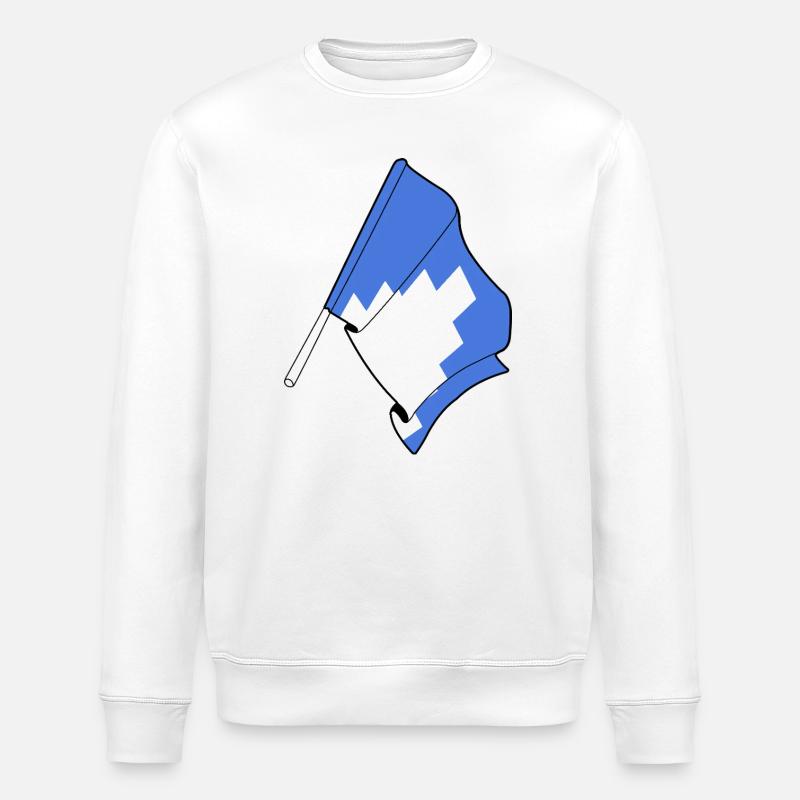 Flagge der Provinz Akershus - Stanley/Stella Unisex Bio-Sweatshirt ROLLER - Weiß