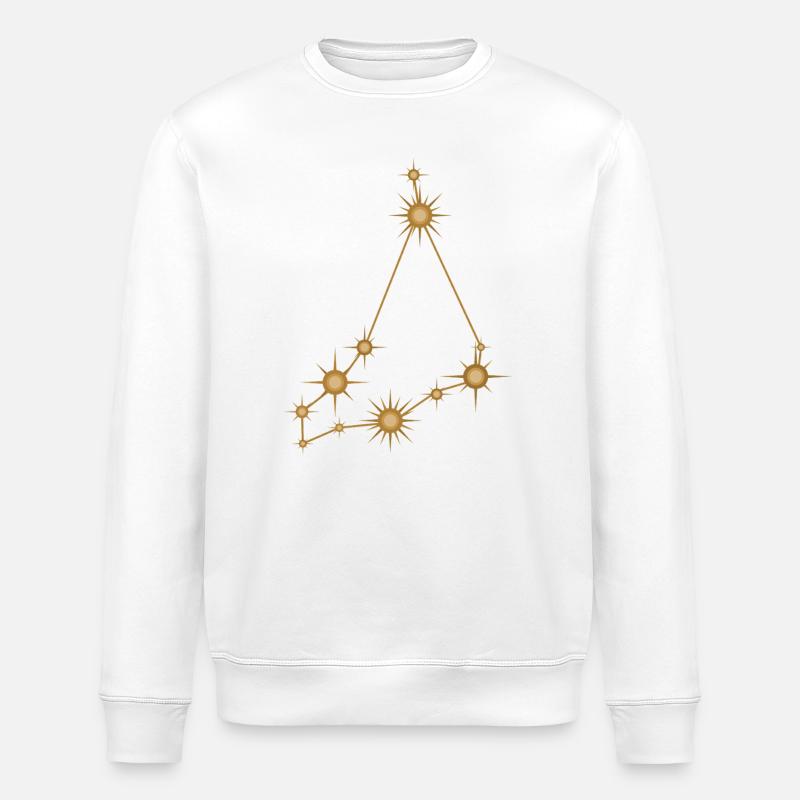 Sternbild Steinbock Sternzeichen Sternzeichen - Stanley/Stella Unisex Bio-Sweatshirt ROLLER - Weiß