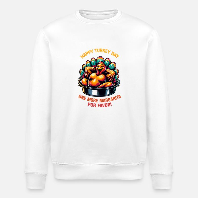 Thanksgiving Turkey Margarita Design - Sweat bio ROLLER Stanley/Stella Unisexe - blanc