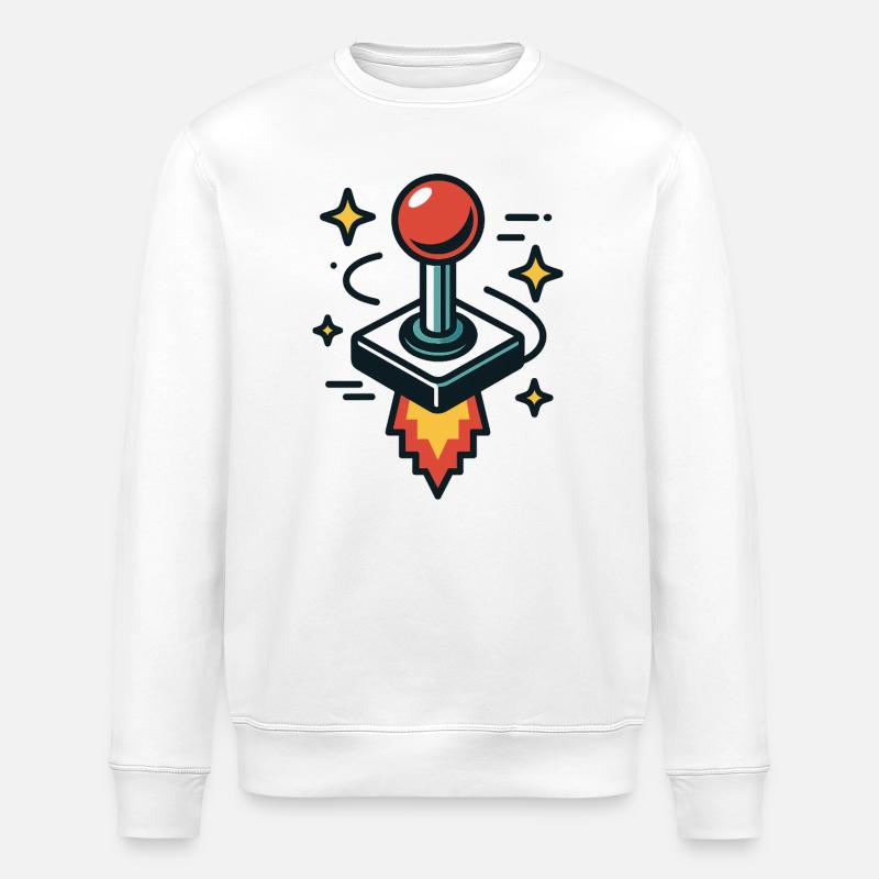 Joystick Rocket - Stanley/Stella Unisex Bio-Sweatshirt ROLLER - Weiß