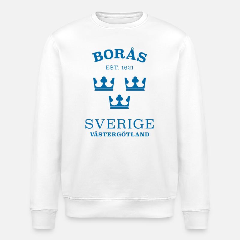 Boras Sverige Schweden - Stanley/Stella Unisex Bio-Sweatshirt ROLLER - Weiß