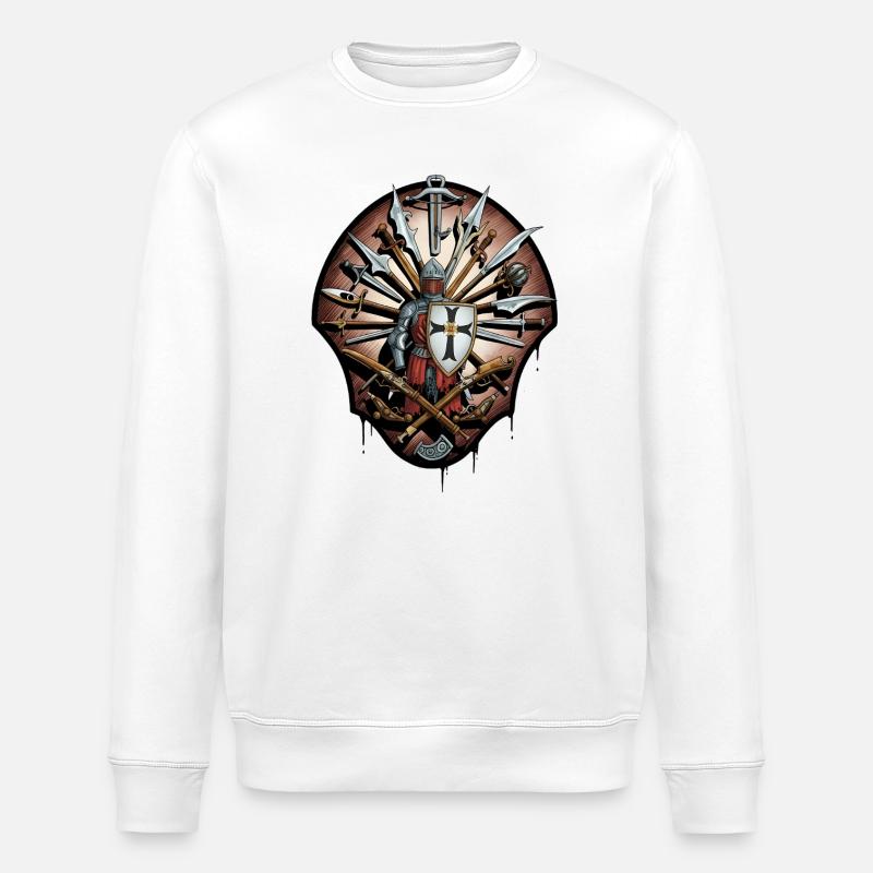 Ritter von Ehrenklinge Emblem - Stanley/Stella Unisex Bio-Sweatshirt ROLLER - Weiß