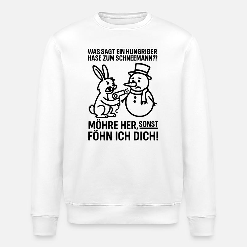 Lapin Faimé de Carotte - Sweat bio ROLLER Stanley/Stella Unisexe - blanc