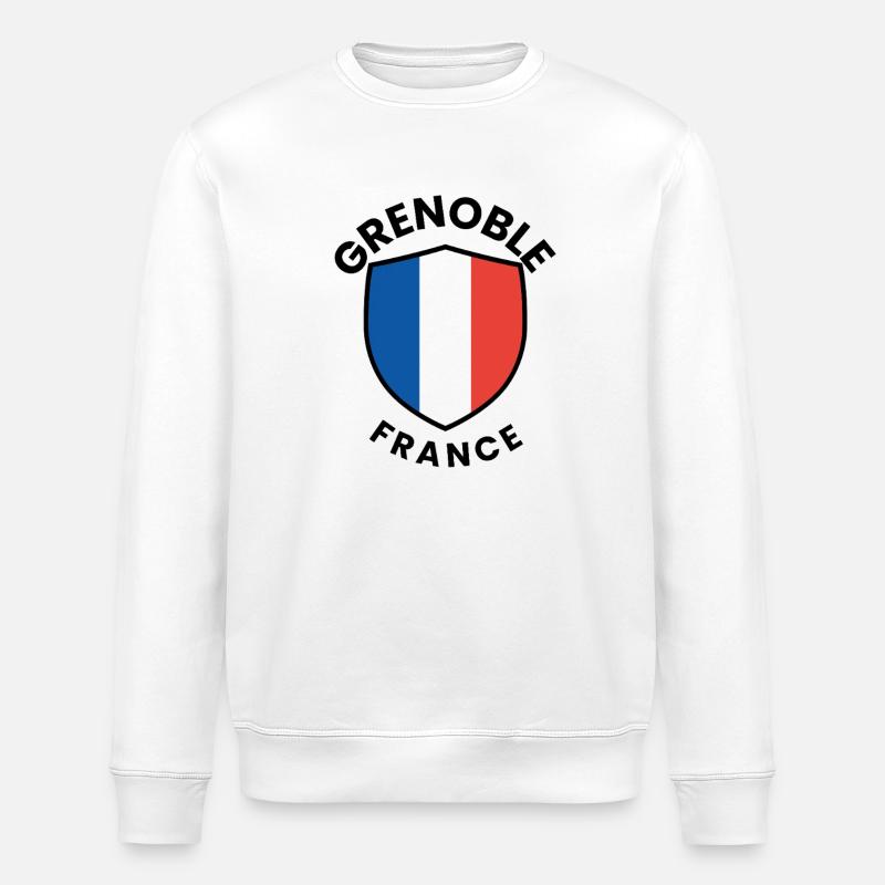 Grenoble Shield Frankreich - Stanley/Stella Unisex Bio-Sweatshirt ROLLER - Weiß