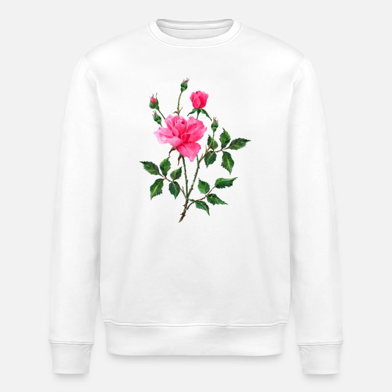 Blumen - Stanley/Stella Unisex Bio-Sweatshirt ROLLER - Weiß