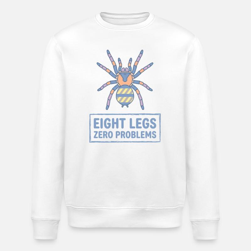 Eight Legs Zero Problems Tarantula - Stanley/Stella ROLLER Unisex Organic Sweatshirt - white