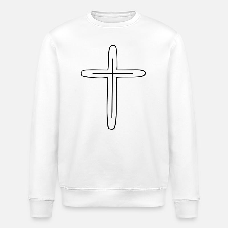 Kreuz - Stanley/Stella Unisex Bio-Sweatshirt ROLLER - Weiß