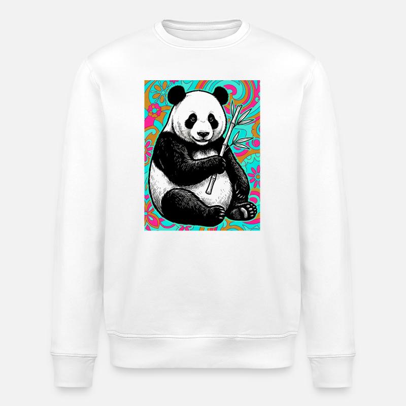 Panda - Stanley/Stella Unisex Bio-Sweatshirt ROLLER - Weiß