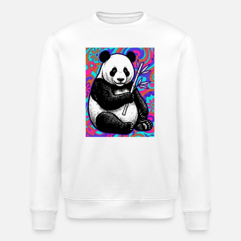 Panda - Stanley/Stella Unisex Bio-Sweatshirt ROLLER - Weiß