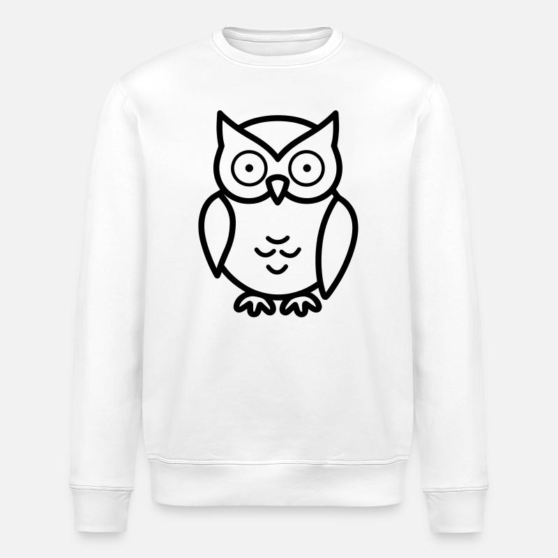 Eule - Stanley/Stella Unisex Bio-Sweatshirt ROLLER - Weiß