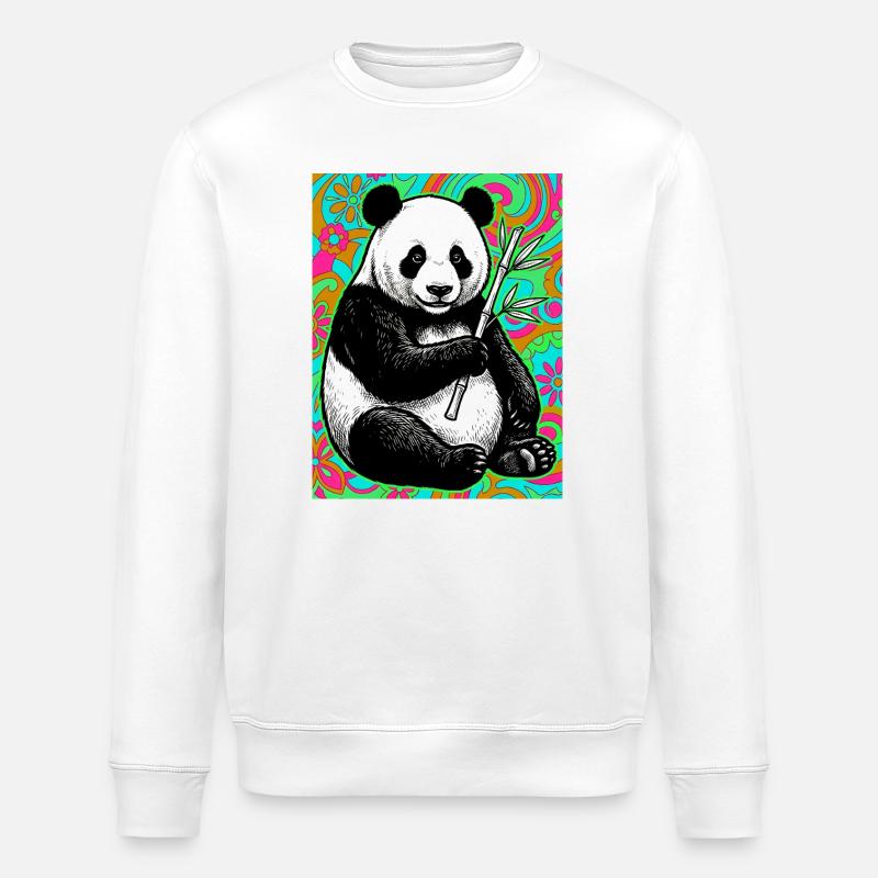 Panda - Stanley/Stella Unisex Bio-Sweatshirt ROLLER - Weiß