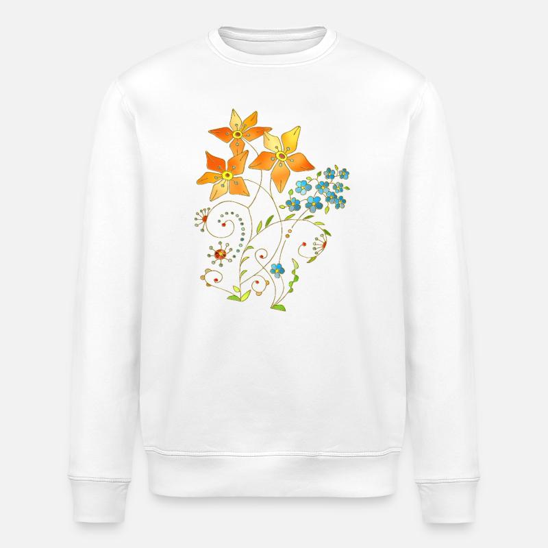 Fleur - Sweat bio ROLLER Stanley/Stella Unisexe - blanc