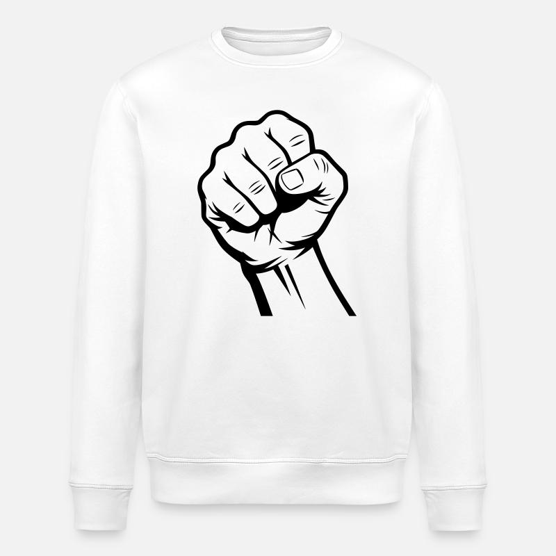 Poing - Sweat bio ROLLER Stanley/Stella Unisexe - blanc