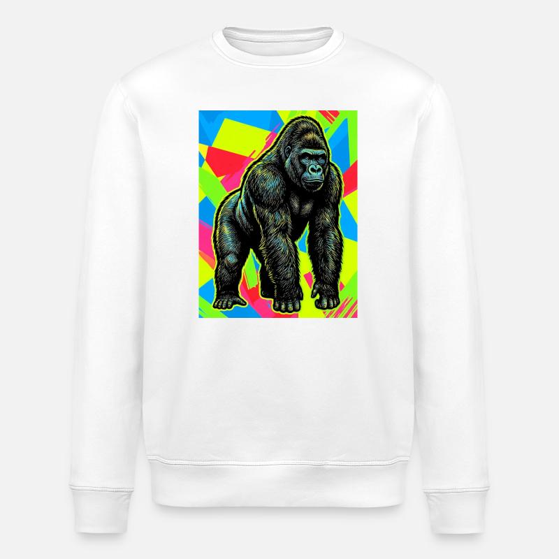 gorille - Sweat bio ROLLER Stanley/Stella Unisexe - blanc