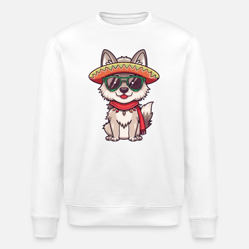 Sombrero drôle de Fox Comic - Sweat bio ROLLER Stanley/Stella Unisexe - blanc