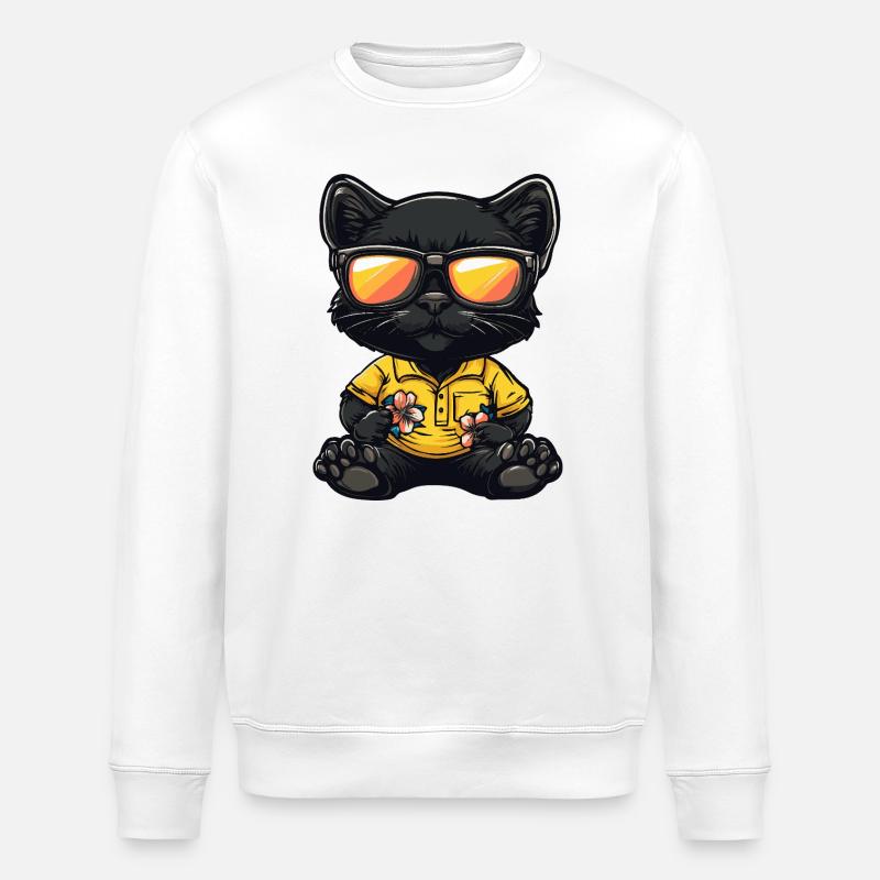Panther Comic Urlaub - Stanley/Stella Unisex Bio-Sweatshirt ROLLER - Weiß