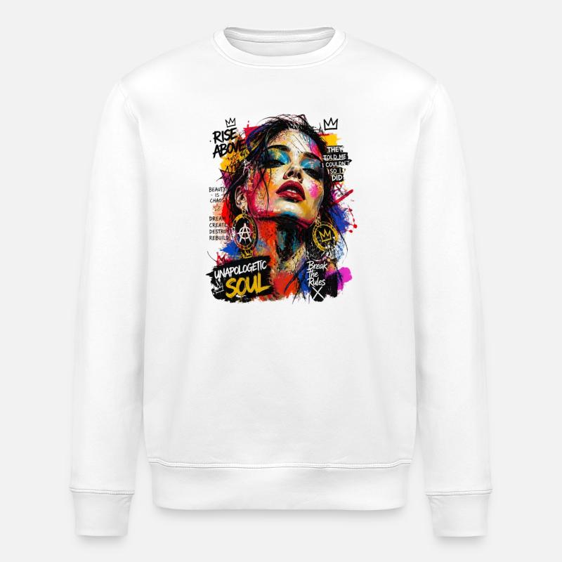 Femme de l’art abstrait - Sweat bio ROLLER Stanley/Stella Unisexe - blanc