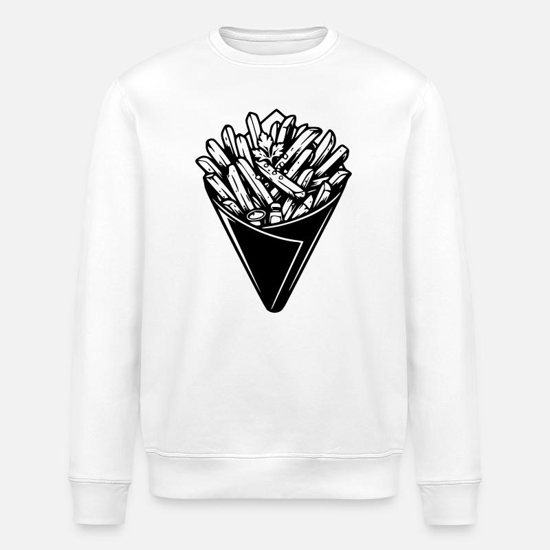 cornet_de_frites - Stanley/Stella Unisex Bio-Sweatshirt ROLLER - Weiß