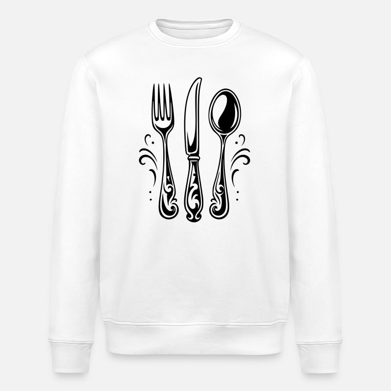 Besteck - Stanley/Stella Unisex Bio-Sweatshirt ROLLER - Weiß