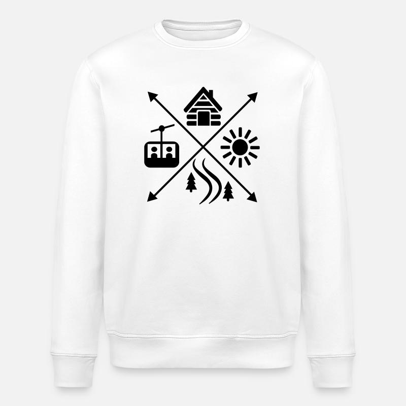 Wintersport - Stanley/Stella Unisex Bio-Sweatshirt ROLLER - Weiß