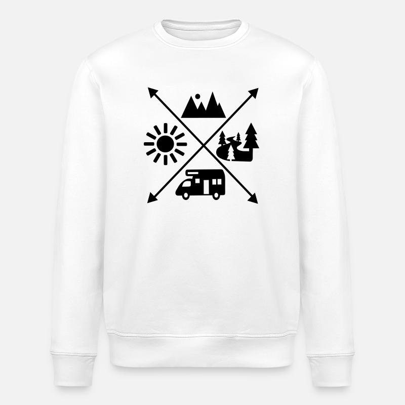 Wohnmobil - Stanley/Stella Unisex Bio-Sweatshirt ROLLER - Weiß
