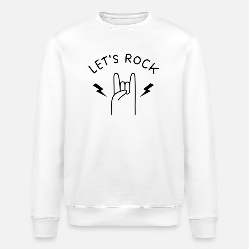 Let's Rock - Stanley/Stella Unisex Bio-Sweatshirt ROLLER - Weiß