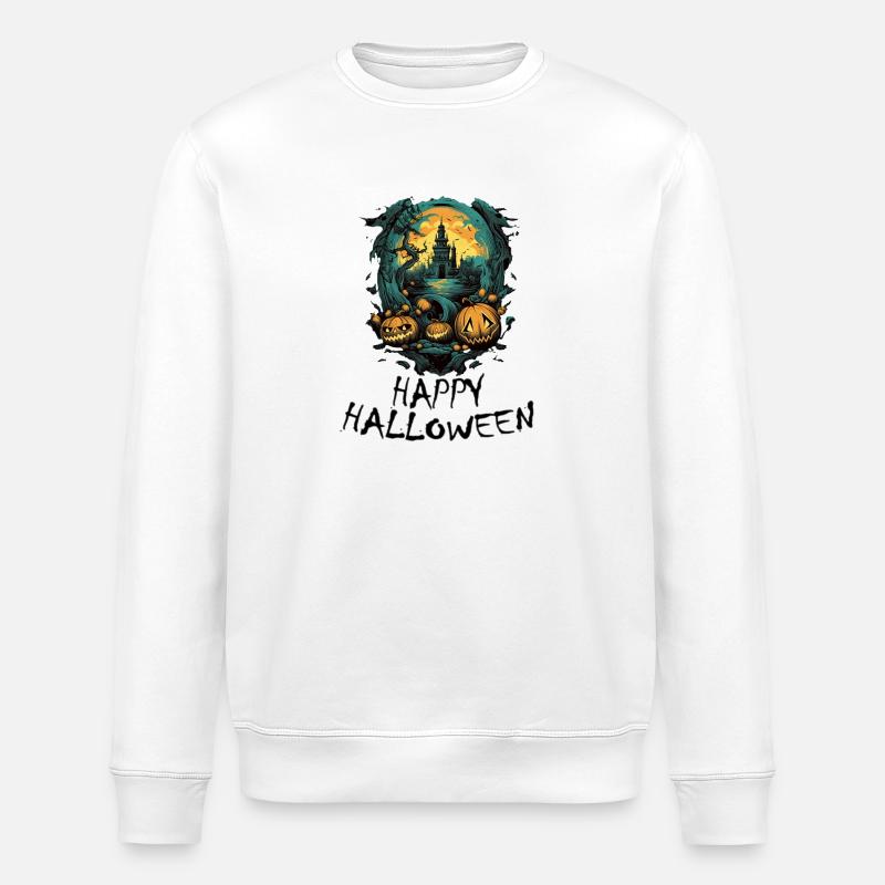Halloween - Happy Halloween - Stanley/Stella Unisex Bio-Sweatshirt ROLLER - Weiß