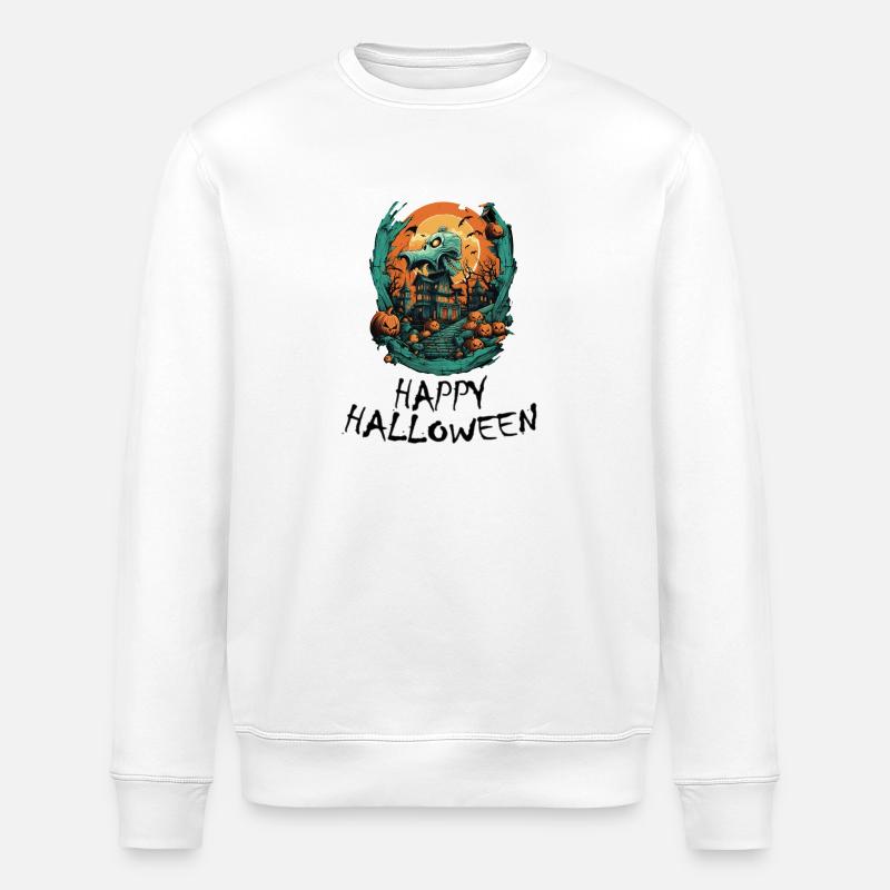 Halloween - Happy Halloween - Stanley/Stella Unisex Bio-Sweatshirt ROLLER - Weiß