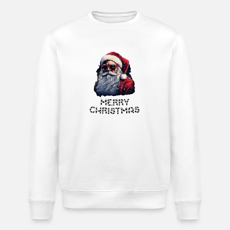Weihnachtsmann - Marry Christmas - Stanley/Stella Unisex Bio-Sweatshirt ROLLER - Weiß
